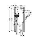 Душевой гарнитур Hansgrohe Raindance Select S 120 3jet (цвет - хром/белый) (26321400) фото 2 Aquada.com.ua