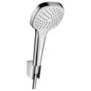 Душевой гарнитур Hansgrohe Croma Select E (цвет - хром/белый), 3 типа струи, шланг 1600 мм (26413400) фото 1 Aquada.com.ua