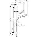 Душовий набір Hansgrohe Crometta 100 Multi зі штангою 90 см, хром (26656400)
