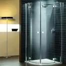 RADAWAY Полукруглая кабина с двустворчатой распашной дверью стекло графитовое Almatea PDD 1000 x 1000 (30522-01-05N) фото 1 Aquada.com.ua