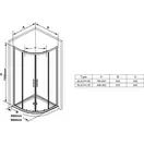 Ravak Blix Slim BLSCP4 Душевая кабина, прозрачное стекло (X3BM70C00Z1)