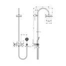 Душевая система с термостатом Axor Citterio Showerpipe (цвет - полированное золото) (39670990) фото 2 Aquada.com.ua