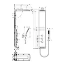 Душевая панель для внешней установки Hansgrohe Raindance Lift 180 (27003400) фото 2 Aquada.com.ua