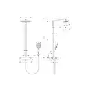 Душевая система с термостатом Hansgrohe Raindance Select E 300 2jet Showerpipe (цвет - хром) (27128000) фото 2 Aquada.com.ua
