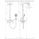 Душевая система с термостатом Hansgrohe Raindance Select E 300 2jet Showerpipe (цвет - хром/белый) (27128400) фото 2 Aquada.com.ua