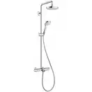 Душевая система с термостатом Hansgrohe Croma Select S Showerpipe 180 2jet (цвет - хром/белый) (27351400) фото 1 Aquada.com.ua