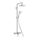Душова система Hansgrohe Croma Select E Showerpipe 180 2jet з термостатом для ванни, хром / білий (27352400)