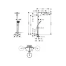 HANSGROHE Душевая система 240 1jet P, Powder Rain, с термостатом, хром Raindance Select S Showerpipe (27633000) фото 2 Aquada.com.ua