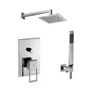 Душевая система Paffoni Shower скрытого монтажа со смесителем с верхним душем 200x220 мм (цвет - хром) (KITEF015CR2) фото 1 Aquada.com.ua