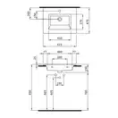 Тумба с раковиной 60 см Devit Up, светлый дуб (0020120L) фото 3 Aquada.com.ua