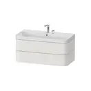 Тумба подвесная с раковиной c-shaped Duravit Happy D.2 Plus 97,5 х 49 см, скандинавский белый шелковисто-матовый лак (HP4348E3939) фото 1 Aquada.com.ua