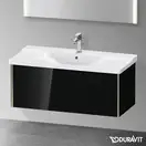 Тумба подвесная под раковину Duravit XViu 101 x 46,9 см, чёрный глянцевый (XV40170B140) фото 2 Aquada.com.ua