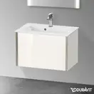 Тумба подвесная компакт, под раковину Duravit XViu 61 x 39 см, белый глянцевый (XV40780B122) фото 2 Aquada.com.ua