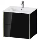 Тумба подвесная под раковину Duravit XViu 61 x 48 см, чёрный глянцевый (XV41250B140) фото 1 Aquada.com.ua
