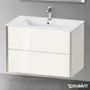 Тумба подвесная под раковину Duravit XViu 81 x 48 см, белый глянцевый (XV41260B122) фото 2 Aquada.com.ua