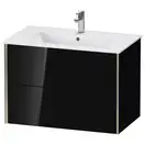 Тумба подвесная под раковину Duravit XViu 81 x 48 см, чёрный глянцевый (XV41260B140) фото 1 Aquada.com.ua