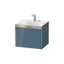 Тумба подвесная с раковиной c-bonded Duravit XViu 60 x 48 см, голубой глянцевый (XV4609EB147P) фото 1 Aquada.com.ua