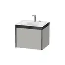 Тумба подвесная с раковиной c-bonded Duravit XViu 60 x 48 см, серый матовый (XV4609EB207P) фото 1 Aquada.com.ua