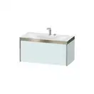 Тумба подвесная с раковиной c-bonded Duravit XViu 100 x 48 см, светло-голубой матовый (XV4611EB109P) фото 1 Aquada.com.ua