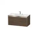 Тумба подвесная с раковиной c-bonded Duravit XViu 100 x 48 см, орех темный (XV4611EB121P) фото 1 Aquada.com.ua
