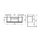 LAUFEN PALACE тумба 119,5*37,5см для умывальника 811704, 812704, белый (H4013010754631) фото 2 Aquada.com.ua