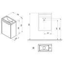 Тумба под раковину 40 x 22 x h50 см Ravak SD Classic, белая (без дверци) (X000000416) фото 3 Aquada.com.ua