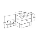 ROCA VICTORIA BASIC тумба с умывальником 60см, цвет береза (A855854422) фото 3 Aquada.com.ua