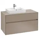 Тумба под умывальник 100 см Villeroy & Boch Collaro (Truffle Grey) умывальник слева (C01400VG) фото 1 Aquada.com.ua