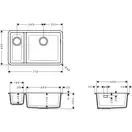 Кухонна мийка Hansgrohe S 51 S510-U635 під стільницю 180/450, graphiteblack (43433170)