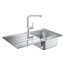 GROHE Комплект Мийка для кухні 860 x 500 мм з ексцентриком, 1 чаша + Minta Змішувач одноважільний для мийки (31573sd0) (31573SD0)
