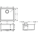 Hansgrohe S71 S719-U450 Кухонна мийка, нержавійка (43426800)