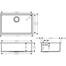 Hansgrohe S719-U660 Мийка кухонна, нержавіюча сталь (43428800)