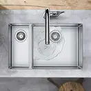 Hansgrohe S71 S719-U655 Кухонна мийка, 2 чаші, сталь (43429800)