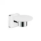 Мыльница Hansgrohe PuraVida (цвет - хром, керамика белая) (41502000) фото 1 Aquada.com.ua