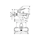 Набор смесителей для ванны и кухни 4-в-1 Hansgrohe Novus/Crometta/Focus (цвет - хром) (1162019) фото 8 Aquada.com.ua