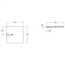 Душевой поддон 90 х 90 х 5 см Duravit Stonetto, бетон (720146180000000) фото 2 Aquada.com.ua