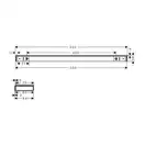 Полочка для душа Hansgrohe Rainfinity Shelf 500 (цвет - хром) (26844000) фото 2 Aquada.com.ua