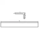 VOLLE Полочка 60*12*6,5см каменная Solid surface (18-40-115) фото 3 Aquada.com.ua