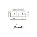 Раковина двойная Catalano Premium 120 х 47 см (112VPD00) фото 4 Aquada.com.ua