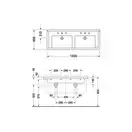 Раковина двойная Duravit Starck 3 1300 х 490 мм (0332130000) фото 3 Aquada.com.ua