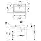 Раковина мебельная Duravit Vero 70 х 47 см (0454700027) фото 2 Aquada.com.ua