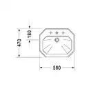 Раковина встраиваемая в столешницу Duravit 1930 580 х 470 мм (0476580000) фото 2 Aquada.com.ua
