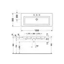 Раковина для мебели Duravit 2nd floor 120x50.5 см (шлифованный) (0491120025) фото 3 Aquada.com.ua