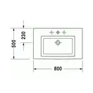Раковина накладная на столешницу Duravit 2nd floor 80х50 см (0491800000) фото 3 Aquada.com.ua