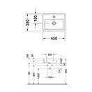 Раковина Duravit Vero 45х35 см (0704450000) фото 3 Aquada.com.ua