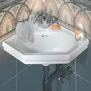 Раковина угловая Duravit 1930 59,5х45 см (0793420000) фото 2 Aquada.com.ua