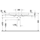 Раковина Duravit Happy D.2 100х50,5 см (с 1 отв. под смеситель, шлифованная) (2318100027) фото 2 Aquada.com.ua
