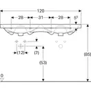 Раковина двойная Geberit Acanto 120 х 48,2 см (500.627.01.2)