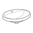 Geberit VariForm Раковина вбудована, 55х45 см, біла (500.723.01.2)