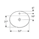 Geberit VariForm Раковина вбудована, 55х45 см, біла (500.723.01.2)